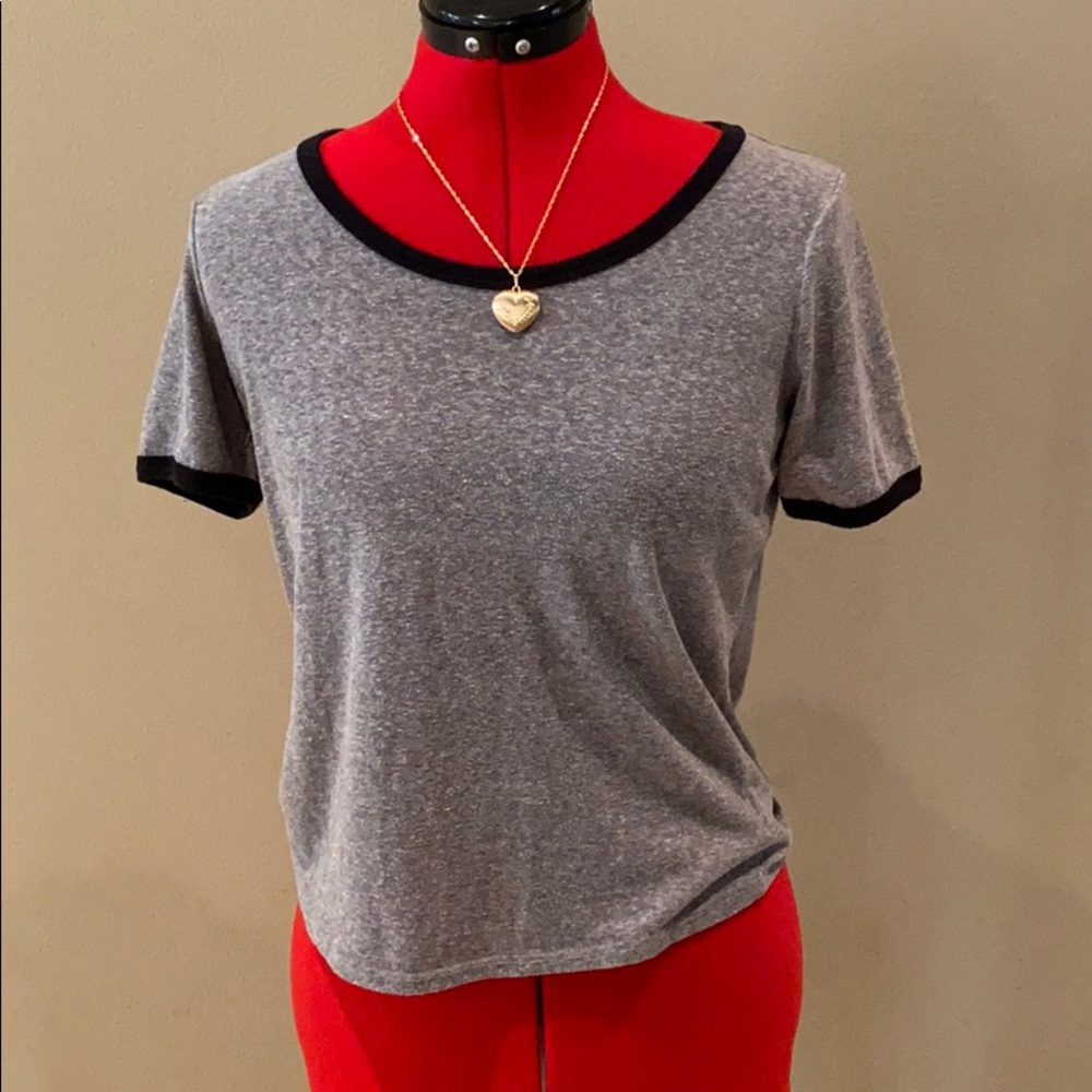 Charlotte Russe grey black top